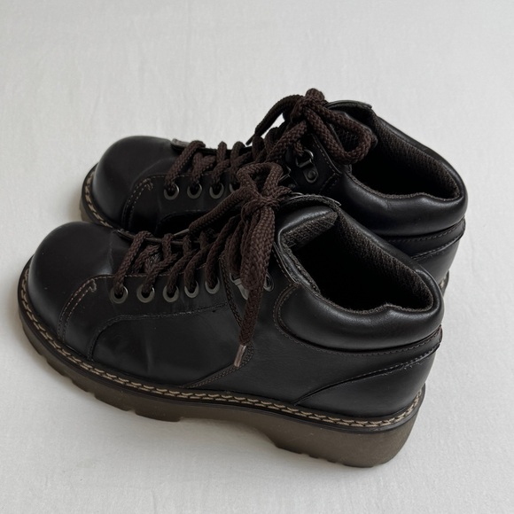 Vintage Y2K 90’s Faded Glory Brown Chunky Ankle Boots Size 10 Granola Girl Retro - Picture 11 of 16